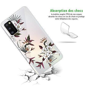 Avis LaCoqueFrançaise Coque Samsung Galaxy A41 360 intégrale transparente Motif Fleurs Sauvages Tendance