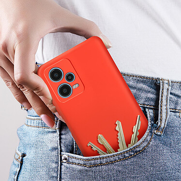 Avizar Coque pour Xiaomi Redmi Note 12 5G Silicone Semi-rigide Finition Douce au Toucher Fine  Rouge pas cher