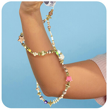 Acheter Avizar Bijou de Téléphone Perles Heishi Blanc et Perles Multicolore 80cm avec Dragonne