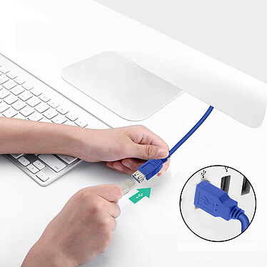 Avis LinQ Câble USB 3.0 Mâle vers USB 3.0 Femelle Rallonge 3m  Bleu
