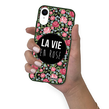 Evetane Coque iPhone Xr Silicone Liquide Douce vert kaki La Vie en Rose pas cher