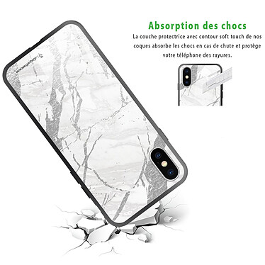 Avis LaCoqueFrançaise Coque iPhone X/Xs Coque Soft Touch Glossy Marbre gris Design