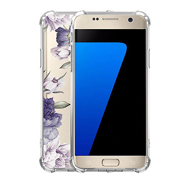 Avis LaCoqueFrançaise Coque Samsung Galaxy S7 anti-choc souple angles renforcés transparente Motif Pivoines Violettes