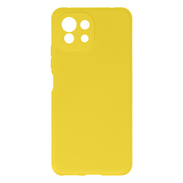 Avizar Coque pour Xiaomi Mi 11 Lite Silicone Semi-rigide Finition Soft Touch Fine jaune