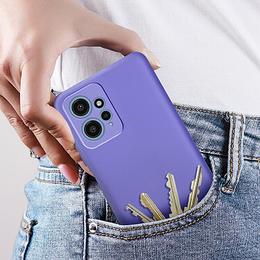 Avizar Coque pour Xiaomi Redmi Note 12 4G Silicone Semi-rigide Finition Douce au Toucher Fine  Violet pas cher