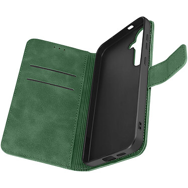 Avizar Housse pour Samsung S24 Plus Portefeuille Clapet Support Vidéo Vert Foncé