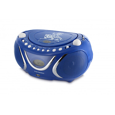 Metronic 477132 - Lecteur CD Square MP3 avec port USB, FM - bleu foncé