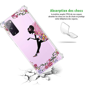 Avis Evetane Coque Samsung Galaxy S20 FE anti-choc souple angles renforcés transparente Motif Fée Fleurale