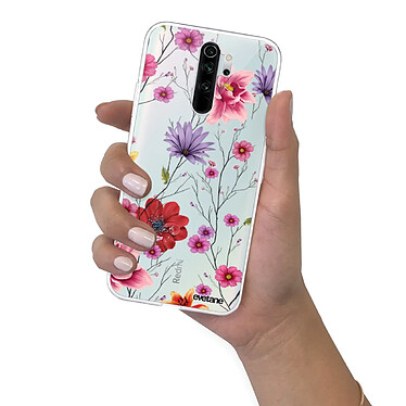 Evetane Coque Xiaomi Redmi Note 8 Pro 360 intégrale transparente Motif Fleurs Multicolores Tendance pas cher