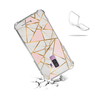 Acheter LaCoqueFrançaise Coque Samsung Galaxy S9 Plus anti-choc souple angles renforcés transparente Motif Marbre Rose