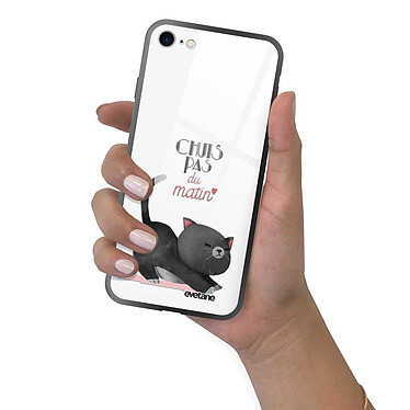 Evetane Coque iPhone 7/8/ iPhone SE 2020/ 2022 Coque Soft Touch Glossy Chuis pas du matin Design pas cher