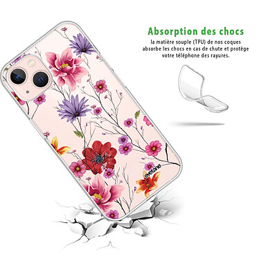Avis Evetane Coque iPhone 13 360 intégrale transparente Motif Fleurs Multicolores Tendance
