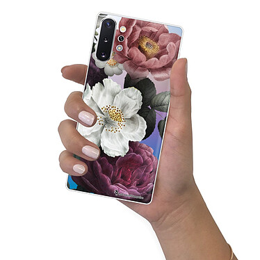 LaCoqueFrançaise Coque Samsung Galaxy Note 10 Plus 360 intégrale transparente Motif Fleurs roses Tendance pas cher