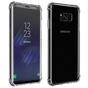 Avizar Pack Protection Samsung Galaxy S8 Plus Coque Souple + Verre Trempé Transparent