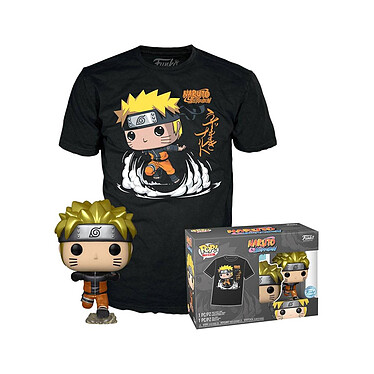 Naruto - Set POP! & Tee figurine et T-Shirt Naruto Running - Taille XL