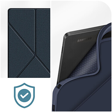 Avizar Étui pour Samsung Galaxy Tab S9 Clapet Origami Support Différents Angles  Bleu Nuit pas cher