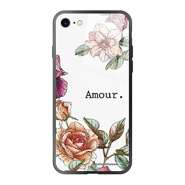 LaCoqueFrançaise Coque iPhone 7/8/ iPhone SE 2020/ 2022 Coque Soft Touch Glossy Amour en fleurs Design