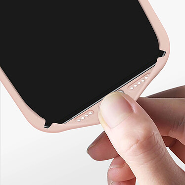 Avizar Coque pour iPhone 15 Plus Silicone Semi-rigide Finition Douce au Toucher Fine  Rose poudré pas cher