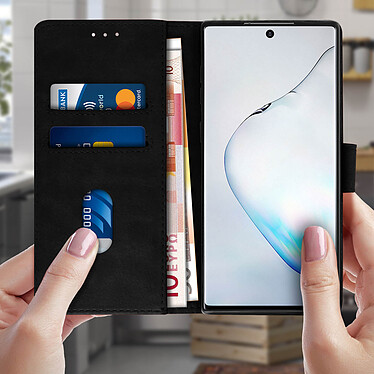 Avis Avizar Étui Samsung Galaxy Note 10 Housse Intégrale Porte-cartes Fonction Support noir
