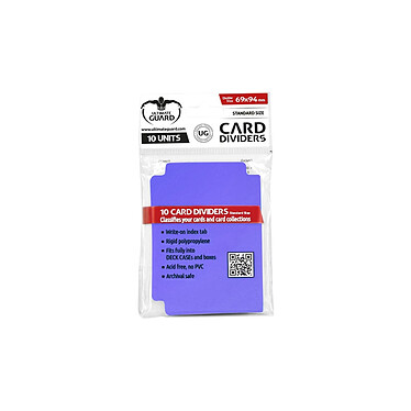 Ultimate Guard - 10 intercalaires pour cartes Card Dividers taille standard Violet