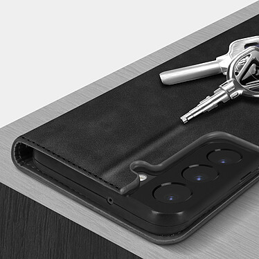 Avis Avizar Etui Folio pour Samsung Galaxy S22 Plus Porte Carte Simili Cuir Daim  noir