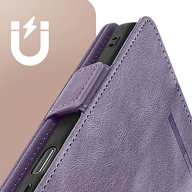Avizar Étui pour Ulefone Note 14 Portefeuille Motif Ligne Fonction Support vidéo  violet clair pas cher