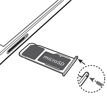 Acheter Avizar Tiroir SIM Huawei P20 Lite support carte nanoSIM + microSD - noir
