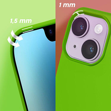 Moxie Coque pour iPhone 14 Hybride Semi-rigide Fine Légère Intérieur Doux  vert pomme pas cher