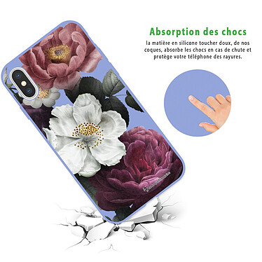Avis LaCoqueFrançaise Coque iPhone X/Xs Silicone Liquide Douce lilas Fleurs roses