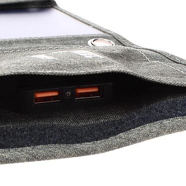 Avizar Panneau Solaire USB 21W, Chargeur Solaire Pliable et Étanche - Noir pas cher