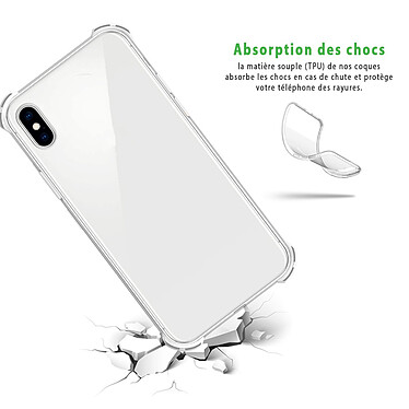 Avis Evetane Coque iPhone X/XS Antichocs Silicone + 2 Vitres en Verre Trempé Protection écran