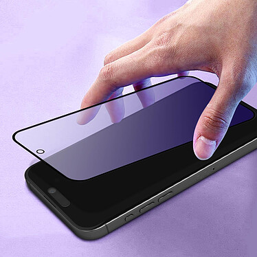Avizar Protège écran pour iPhone 15 Plus et 15 Pro Max Anti-lumière Bleue Noir pas cher