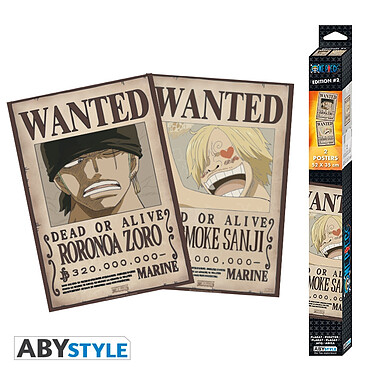 One Piece -   Set 2 Chibi Posters Wanted Zoro & Sanji (52 X 35 Cm)