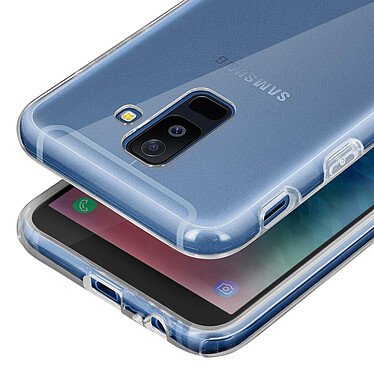 Avizar Coque Samsung Galaxy A6 Plus Protection Silicone + Arrière - Transparent pas cher