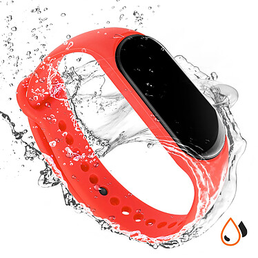 Avis Avizar Bracelet pour Xiaomi Mi Band 5 / 6 / 7 Silicone Soft Touch Waterproof Rouge