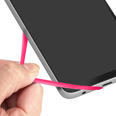Avizar Cordon Smartphone avec Étui Silicone Flexible Universel 35cm  Fuchsia pas cher
