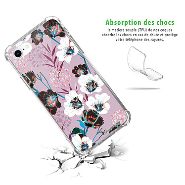 Avis LaCoqueFrançaise Coque iPhone 7/8/ iPhone SE 2020 anti-choc souple angles renforcés transparente Motif Fleurs parme