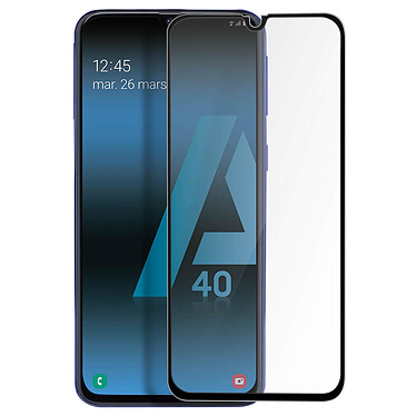 Avizar Film Écran Samsung Galaxy A40 Verre Trempé 9H Biseauté Transparent Bord noir