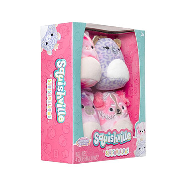 Avis Squishville Mini Squishmallows - Pack 4 peluches Sleepover Squad 5 cm