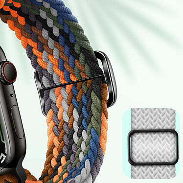 Avis Avizar Bracelet pour Apple Watch 41mm et 40mm et 38 mm Nylon Tressé Ajustable par Boucle Métallique  camouflage orange