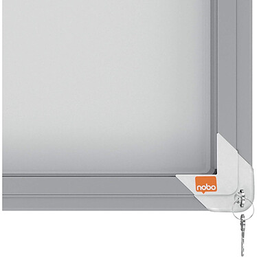 Acheter NOBO vitrine d'intérieur fond magnétique 12xA4 porte coulissante 97x93cm Blanc