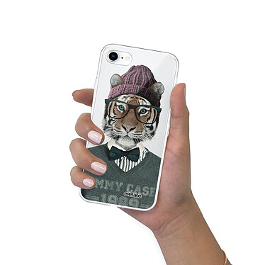 Evetane Coque iPhone 7/8/ iPhone SE 2020/ 2022 silicone transparente Motif Tigre Fashion ultra resistant pas cher
