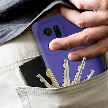 Avizar Coque pour Oppo Find X5 Silicone Semi-rigide Finition Soft-touch Fine  Violet pas cher