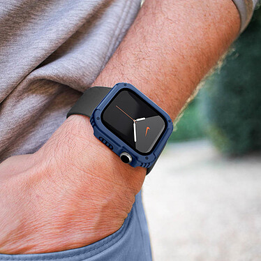 Acheter Avizar Protection Intégrale Verre Trempé Apple Watch Series 3 / 2 / 1 42mm Bleu Nuit