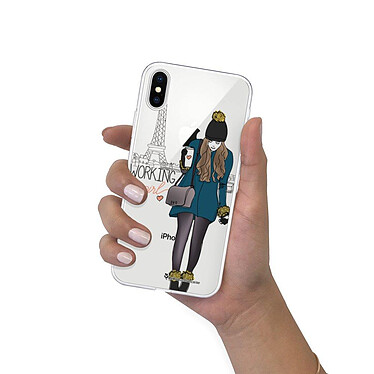 LaCoqueFrançaise Coque iPhone X/Xs silicone transparente Motif Working girl ultra resistant pas cher