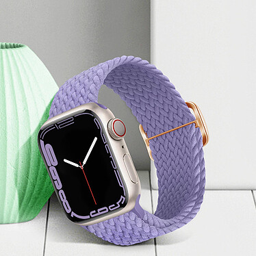 Acheter Avizar Bracelet pour Apple Watch 41mm et 40mm et 38 mm Nylon Tressé Ajustable par Boucle Métallique  lavande
