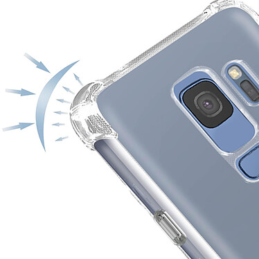 Avizar Coque Lanière pour Samsung Galaxy S9 Plus Silicone Bumper  Transparent pas cher