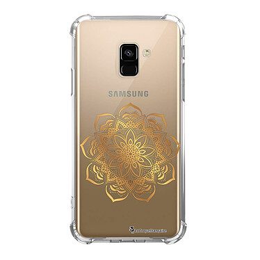 LaCoqueFrançaise Coque Samsung Galaxy A8 2018 anti-choc souple angles renforcés transparente Motif Mandala Or
