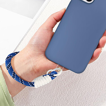 Avizar Bracelet pour téléphone Lanière courte Nylon Bleu pas cher