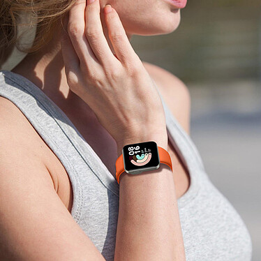 Avis Avizar Bracelet pour Xiaomi Mi Watch Lite / Redmi Watch Silicone Soft touch Premium Orange Ajustable par Boucle Ardillon
